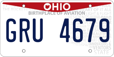 OH license plate GRU4679