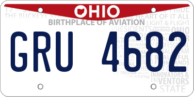 OH license plate GRU4682