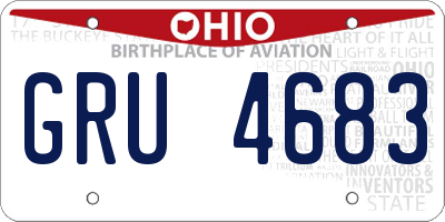 OH license plate GRU4683