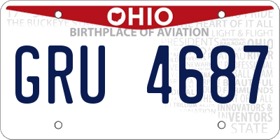 OH license plate GRU4687