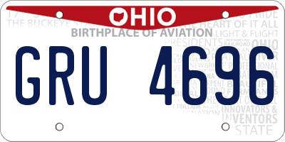 OH license plate GRU4696