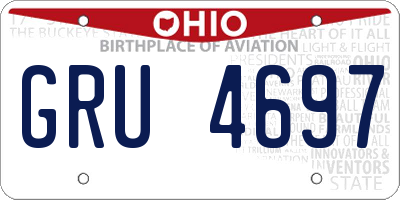 OH license plate GRU4697