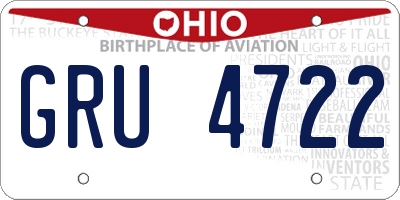 OH license plate GRU4722