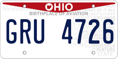 OH license plate GRU4726