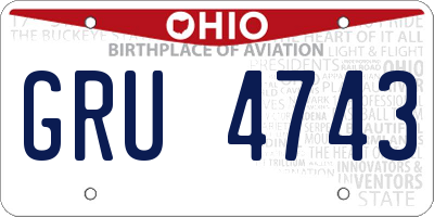 OH license plate GRU4743