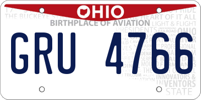 OH license plate GRU4766
