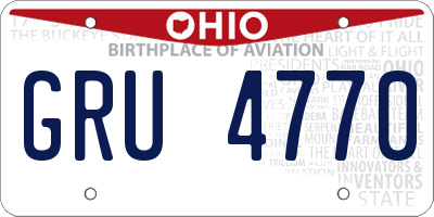 OH license plate GRU4770