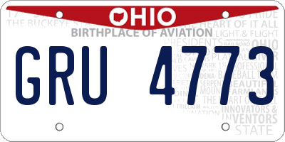 OH license plate GRU4773