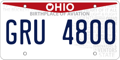 OH license plate GRU4800
