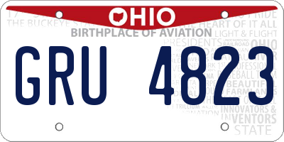 OH license plate GRU4823