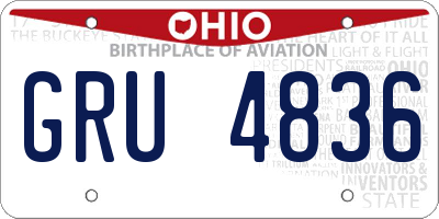 OH license plate GRU4836