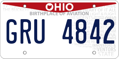 OH license plate GRU4842