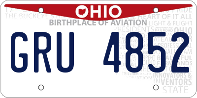 OH license plate GRU4852