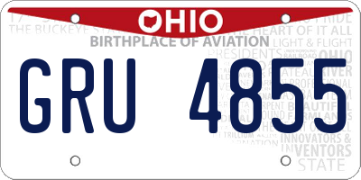 OH license plate GRU4855