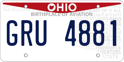 OH license plate GRU4881