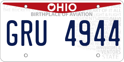 OH license plate GRU4944