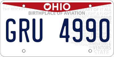 OH license plate GRU4990