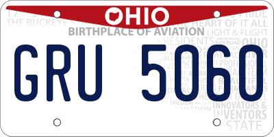 OH license plate GRU5060