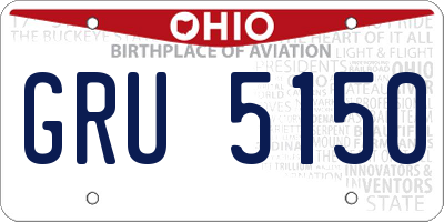 OH license plate GRU5150
