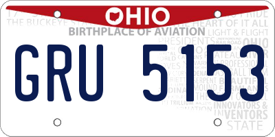 OH license plate GRU5153