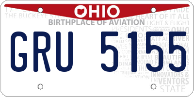 OH license plate GRU5155