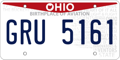 OH license plate GRU5161