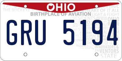 OH license plate GRU5194