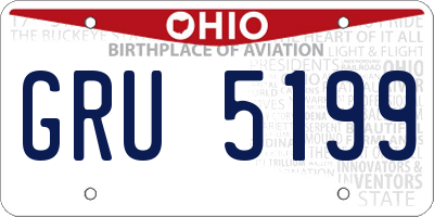 OH license plate GRU5199