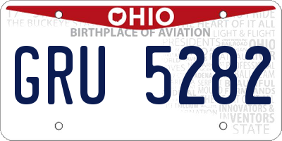 OH license plate GRU5282