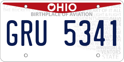 OH license plate GRU5341