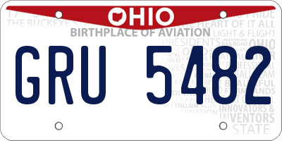 OH license plate GRU5482