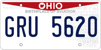 OH license plate GRU5620