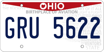 OH license plate GRU5622
