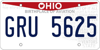 OH license plate GRU5625