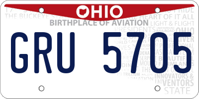 OH license plate GRU5705