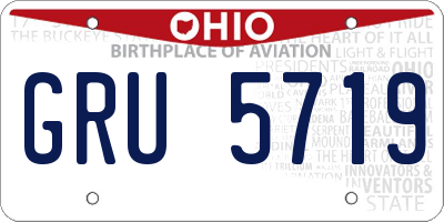 OH license plate GRU5719