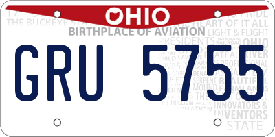 OH license plate GRU5755
