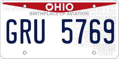 OH license plate GRU5769