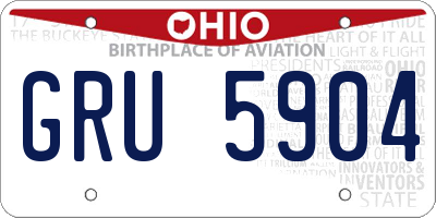 OH license plate GRU5904