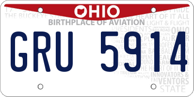OH license plate GRU5914