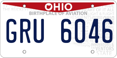 OH license plate GRU6046
