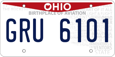 OH license plate GRU6101