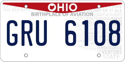 OH license plate GRU6108