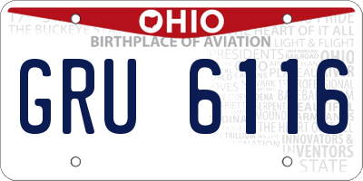 OH license plate GRU6116