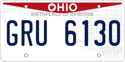OH license plate GRU6130