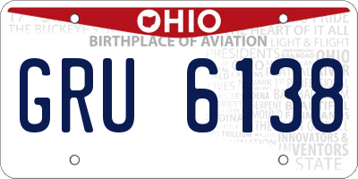 OH license plate GRU6138