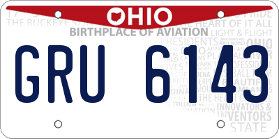 OH license plate GRU6143