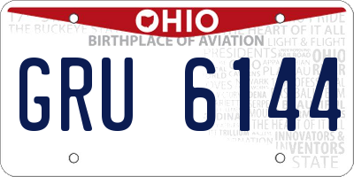 OH license plate GRU6144