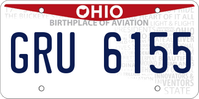 OH license plate GRU6155