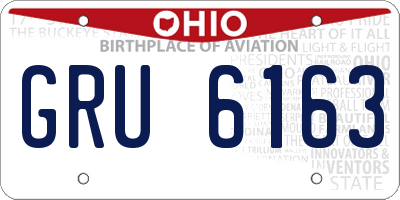OH license plate GRU6163